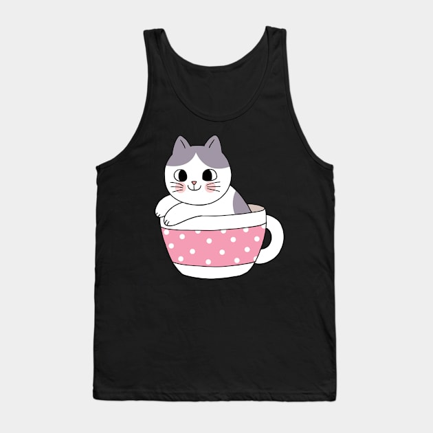 glass cat Tank Top by stephens69